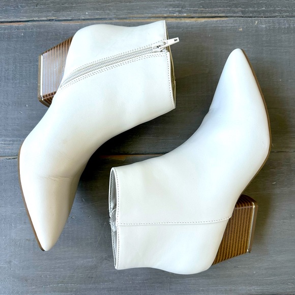 Alfani Shoes - Alfani Armena Cream Pointed Toe Ankle Booties